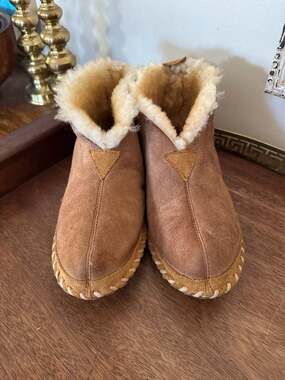 L.L. Bean Women's Wicked Good Slippers Shearling-Lined Suede Boot Mocs